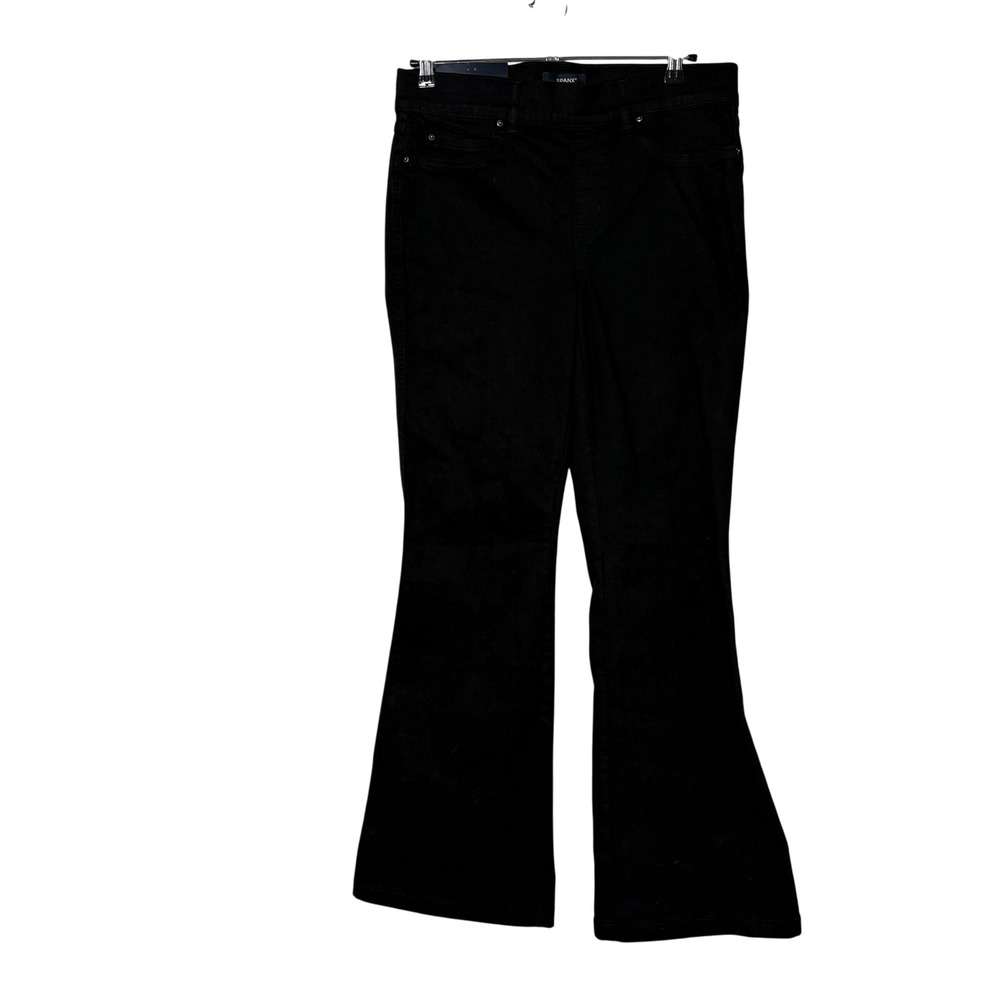 Spanx Flare Jeans Womens XL Clean Black Pull On Stretch Stretch Denim 20326Q NWT